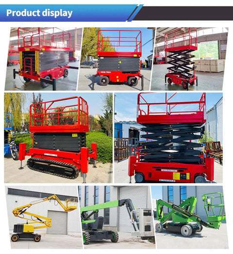 Product display of Hella Sturdy Heavy Duty Tracked Crawler Scissor Lift Platform With High Ground Clearance for tough terrains.