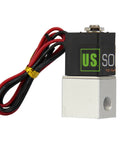 12V DC 1/8 Inch NPT 2 Way Normally Closed Solenoid Valve For Air Systems Direct Acting Aluminum Body IP65 Rated