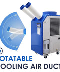 Heavy Duty Portable Air Conditioner 18,700 BTU Industrial Spot Cooler With 780 m3/h Airflow 220V 1800W double column with rotatable ducts.