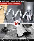 Electric Metal Cutting Shear For 14 Gauge Steel And 16 Gauge Stainless with clean curling edges