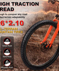 Close-up of 26x2.10 mountain bike tire on trail for 2 Pack 26 By 2.1 Folding Mountain Bike Tires With Schrader Valve
