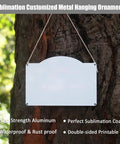 Six Pack Ten Inch Sublimation Metal Sign Door Hangers Aluminum Double Sided Printable Address Plaques hanging on tree