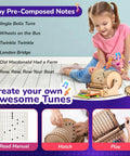 DIY Music Machine Kit For Kids Ages 8 To 14 A Fun Kid Approved Hands On Build It Yourself Musical Toy That Plays Melodies Includes Step By Step Guide Easy To Assemble And Great For Boys And Girls For Hours Of Creative Play. Girl playing wooden xylophone music machine kit