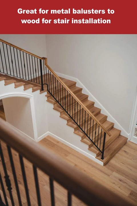 Staircase with wood and metal, ideal to use Two-Part Epoxy Adhesive Paste Translucent Non-Drip High-Strength Bonding For Wood Metal