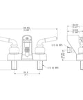 RV Shower Faucet Valve Diverter With Matching Go To Handheld Shower Set in Brushed Bronze Finish dimensions technical diagram