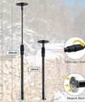 Heavy Duty Steel Firewood Measuring Tool With Rock Solid Magnetic Base For Chainsaw Bar Mount Dead Nuts Secure Wood Length Gauge with telescopic shaft.