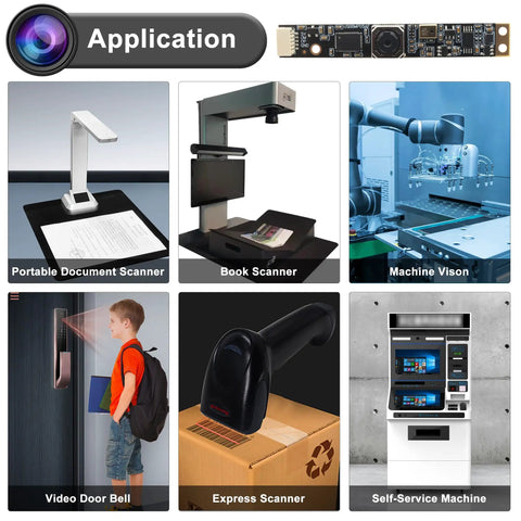 Applications of 8MP USB Webcam With Microphone Autofocus For PC, Laptop And Laser Engravers in various scanning and vision projects