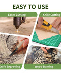 Mtalluste basswood plywood sheets, 24-pack 12x12x1/8 in for laser cutting, knife cutting, engraving and wood burning
