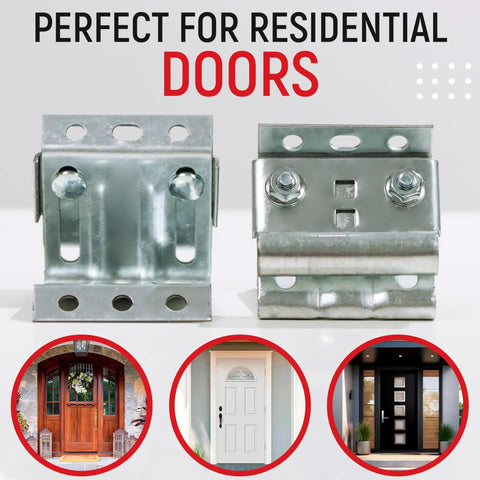 Adjustable Top Bracket For Garage Door Track 2 Pack Galvanized Steel Replacement Brackets With Zinc Plated Finish front view