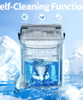 Chewable Nugget Ice Countertop Maker With One Click Operation Portable Stainless Steel Ice Machine Self-Cleaning Function