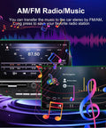 AM/FM radio interface on Wireless CarPlay And Android Auto Dash Kit For Toyota 4Runner 2010 To 2023 Thirteen Point One Inch Screen