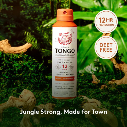 DEET-Free Insect Repellent With Picaridin, 12-Hour Mosquito and Tick Protection can in jungle setting