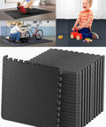 Interlocking EVA Foam Gym Mats Set With 20 Puzzle Tiles, High Density Floor Tiles for home gym, playroom or garage.