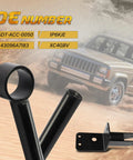Adjustable Front Track Bar For Jeep Cherokee XJ 1984-2001 With 4-6.5 Inch Lift, Panhard Bar Rod With Relocation Bracket, Black Steel Construction, Heavy-Duty Steering Alignment Upgrade For Off-Road Rugged Reliability. Black steel track bar and relocation bracket for lifted Jeep Cherokee XJ.