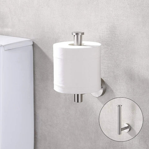 Brushed Nickel Toilet Paper Holder Wall Mount In SUS304 Stainless Steel, Rustproof Modern Round Tissue Roll Dispenser