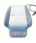 Ventilated Cooling Pad With Smart Fan For Electric Vehicles Keeps You Chill And Bone Dry On Scorching Summer Rides, USB C adapter, honeycomb mesh.