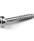 Pocket Hole No 6 Wood Screw 1 Inch Fine Pan Head 100 Pack for DIY Woodworking and Cabinetry close-up of a single screw