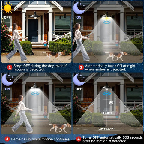 Motion Sensor LED Bulbs A19 5000K Daylight Dusk To Dawn Motion Activated 11W 75W Equivalent 1200 Lumens Indoor Outdoor Use Easy Install Porch Garage Hallway 2 Pack in porch light demo
