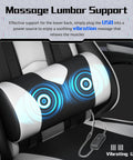 Ergonomic Gaming Chair With Massage Lumbar Support And Footrest showcasing massage lumbar feature in black and white design.