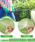 Person using Replacement Sprayer Wand For Ryobi P2800 And P2803 Compatible With Pump Action Sprayer, showing adjustable nozzle.