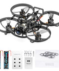 Ultra Light 1S Brushless Whoop FPV Drone For Indoor Freestyle 80mm Micro Quadcopter BNF with charger, batteries, and manuals