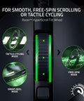 Close-up of a Customizable Ergonomic Gaming Mouse With Thumb Rest And RGB Lighting, 26K DPI Optical Sensor, HyperScroll Tilt Wheel