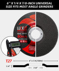 Heavy Duty 6.5 Inch Angle Grinder Discs And Grinding Wheels With Solid Metal Center For Fast Metal And Concrete Deburring 10 Pack