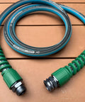 Two Pack Heavy Duty Five-Eighths Inch Garden Hose Female Connectors With Bend Restrictor And Kink Absorber Metal Replacement Ends Repair Fittings For Five-Eighths Inch Hoses Easy Grip Plastic Hose Coupler Kit