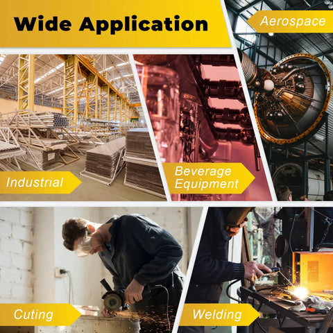 Wide application of 316 stainless steel corrosion resistant tube in industrial, beverage, aerospace, cutting, and welding sectors.