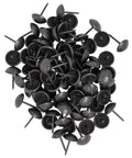 Pro Grade Upholstery Tacks And Slick Nailhead Decorative Trim For Furniture Makeovers Knockout Black Pearl Finish With 7/16 Inch Heads And Half Inch Shank Pack Of 100