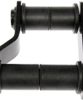 Beefed-Up Rear Leaf Spring Shackle for Nissan, durable steel, powder-coated, direct replacement for rear suspension, easy install.