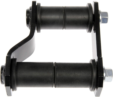 Beefed-Up Rear Leaf Spring Shackle for Nissan, durable steel, powder-coated, direct replacement for rear suspension, easy install.