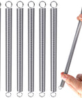 Six 3/8-in x 6-1/2-in steel extension springs with dual-hook ends