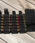 10 Pack 6 Round Buttstock Shell Holder For 12 Gauge Shotgun Shell Carrier Side Saddle With MOLLE Utility Pouch Hook And Loop