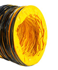 25 Foot PVC Flexible Duct Hose For Exhaust Fans 16 Inch Diameter Heavy Duty Ventilation Tubing With Flame Retardant Inner Wall Carbon Wire Spring Reinforcement Easy Slide Install For Indoor And Outdoor HVAC Use