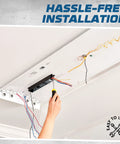 Installing 10 Pack Replacement Fluorescent Ballast Kit For Sylvania ICN 4P32 SC And N Philips under ceiling panel