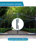 heavy duty weld-on gate hinges for 4400 lb capacity swing gates