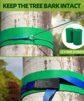 Backyard Zipline Kit 60Ft For Kids And Adults Up To 400 Lbs With tree protector wrapped around tree trunk