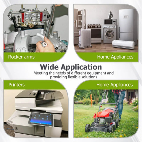 Image showcasing various applications of Built Tough 10 Piece 626-2RS Miniature Ball Bearings in home appliances and equipment.