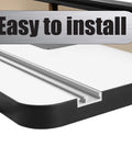 32 Inch Anodized Aluminum Combo Miter T Track Mini T Track Rail showing an easy to install profile cut, ideal for woodworking.