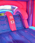 Purple Dual Lane Bounce House With Slide And Basketball Hoop 31 Ft Long 13 Ft Wide 15 Ft High 15oz PVC Inflatable Blower Included