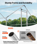 Comparison of galvanized steel frame for Large Metal Chicken Coop With Walk In Run And Spire Roof For Outdoor Backyard Farm Poultry