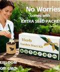 Indoor Herb Garden Starter Kit All In One Garden Set With 8 Biodegradable Pots Soil Discs And 8 Non GMO Seeds Basil Mint