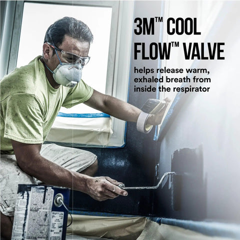 P95 Particulate Respirator Two Pack With Carbon Layer For Odor Reduction, Cool Flow Valve, NIOSH Approved, Advanced Filter Media For Easy Breathing, Comfortable Fit