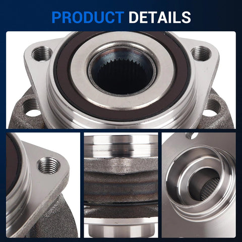 Front Or Rear Wheel Bearing And Hub Assembly For Audi A3 Q3 RS3 S3 And Volkswagen Jetta Tiguan Golf GTI Taos Arteon 2015 Through 2023 Drop In Replacement Kit details