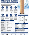 Parker Flo-Pac Pleated Water Filter Cartridge 20 Micron Phenolic Cellulose Media For Fuel And Industrial Liquid Filtration High Performance Flow With Extended Dirt Holding Capacity In Standard 9-5/8 Inch Size.