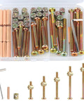 Heavy Duty M6 40mm 50mm 60mm 70mm 80mm Crib Screws Assortment Twenty Piece For Wooden Double Beds Hardware Replacement Kit