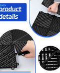 72 Pcs 12x12 Interlocking Garage Floor Tiles Drainage Flooring Tough As Nails Non Slip Polypropylene Easy Install For Garage Deck Pool Patio Shower Black Tiles