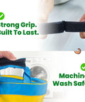 Heavy Duty Sew On Hook And Loop Tape For Fabric 3 4 Inch By 33 Feet Black on bag for machine wash safety and strong grip.