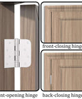 Three Pack 4 Inch Stainless Steel Door Hinges With Ball Bearings Heavy Duty Removable Pin Square Rounded Five Eighths Radius Corner installed on wooden door